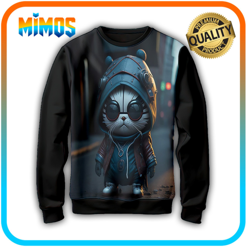 3D การ์ตูน TV Animation Cat Hero เสื้อกันหนาว 02MM004 _SW สําหรับอายุ 1-12 ปี