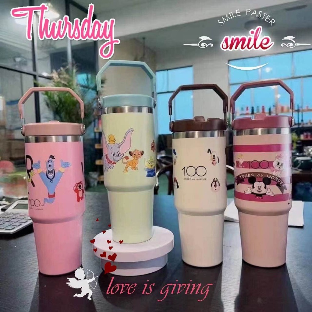 900ml แก้วเก็บความเย็นสแตนเลสแท้ 30 ออนซ์ แถมมาในพร้อมส่งจากไทยสินค้าจริง