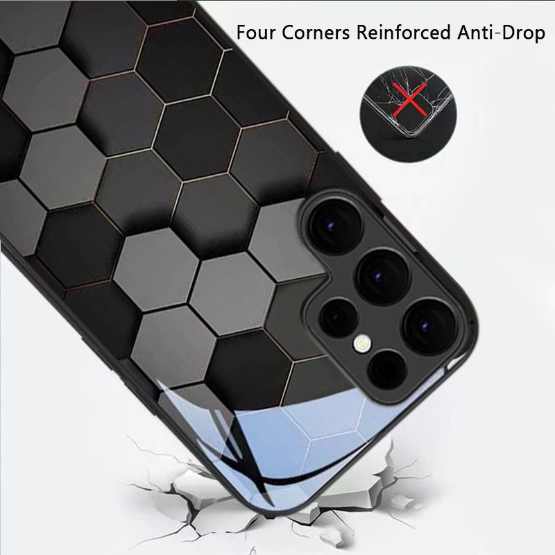 เคส Samsung S24 S23 S22 Ultra เคสโทรศัพท์ กันกระแทก ป้องกันกล้อง แฟชั่น สามมิติ สี่เหลี่ยม พร้อมฝาครอบเลนส์กล้อง เคสโทรศัพท์ สําหรับผู้ชาย นักเรียน - รูปที่ 3