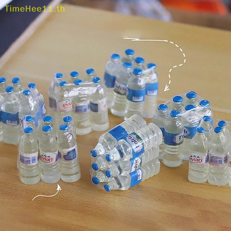 TimeHee 1:12 เรซิ่นจําลองขวดน้ําแร่บ้านตุ๊กตา Miniature เด็กของขวัญของเล่นอุปกรณ์ตกแต่งบ้าน TH