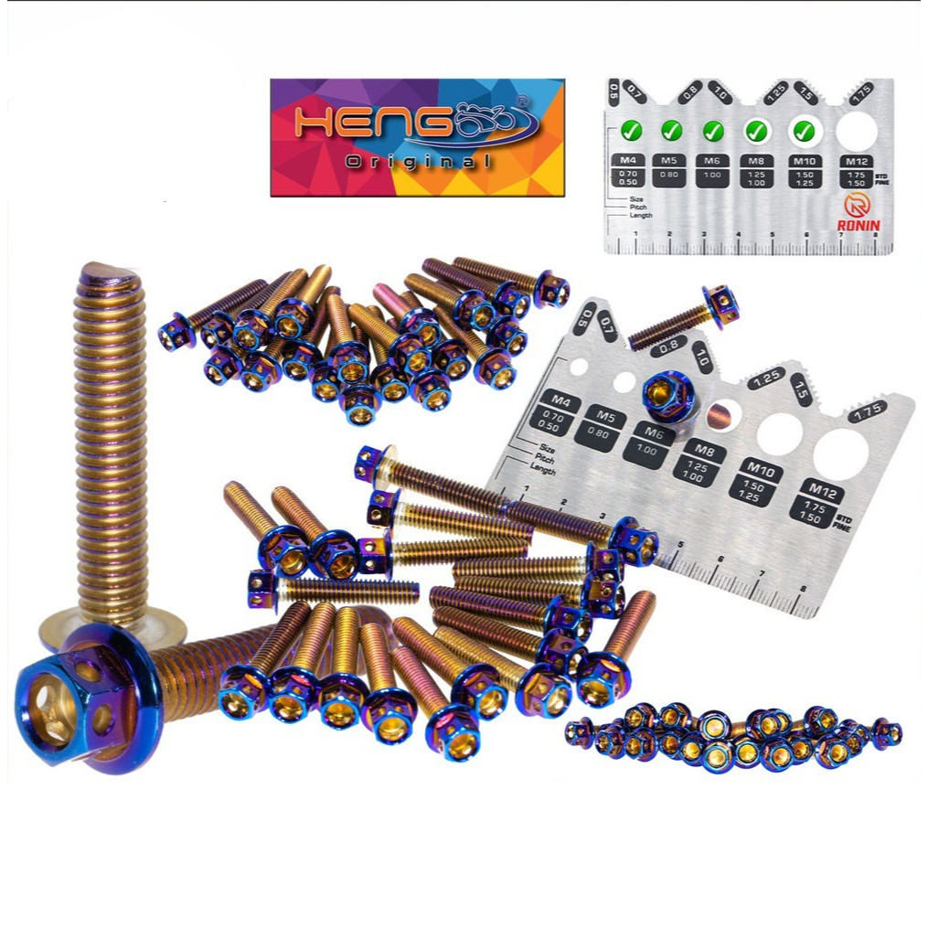 น็อตหัวเจาะ เบอร์ 8  M5 สีไทเท