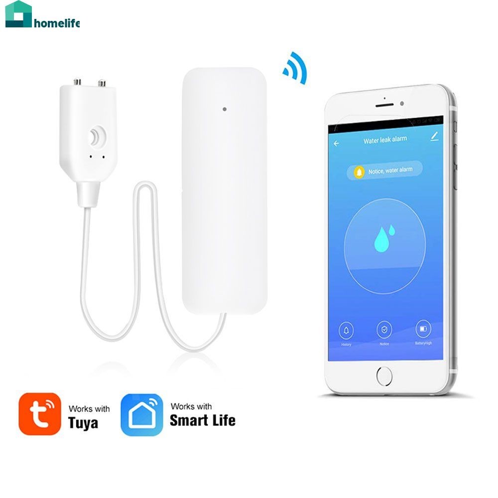 Tuya Wifi เครื่องตรวจจับน้ำท่วมเครื่องตรวจจับน้ำท่วม Smart Home Alarm Overflow และ Full Water Remote Alarm home home