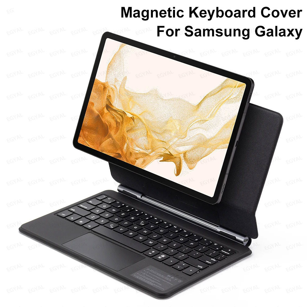 ไร้สายบลูทูธ Backlit แป้นพิมพ์แม่เหล็กสําหรับ Samsung Galaxy Tab S10 FE + 13.1 S10+ S9 + S10lite S10 S9 S8 S7 11 S7+ S8+ S9 FE + 12.4 S8 S9 S9 S10 Ultra 14.6 พร้อม Touchpad - รูปที่ 3