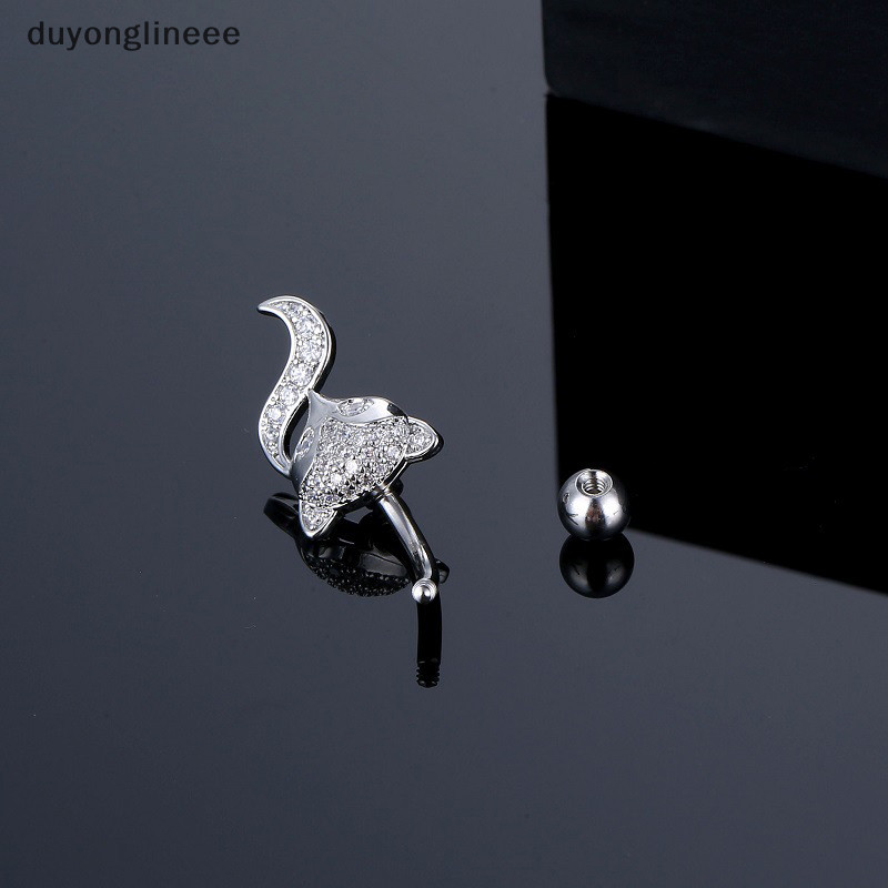 (duyonglineee) ใหม่ จิ้งจอกฝังเพชร รูปสัตว์ จิ้งจอก เซ็กซี่ เครื่องประดับแฟชั่น สําหรับผู้หญิง และผู้ชาย
