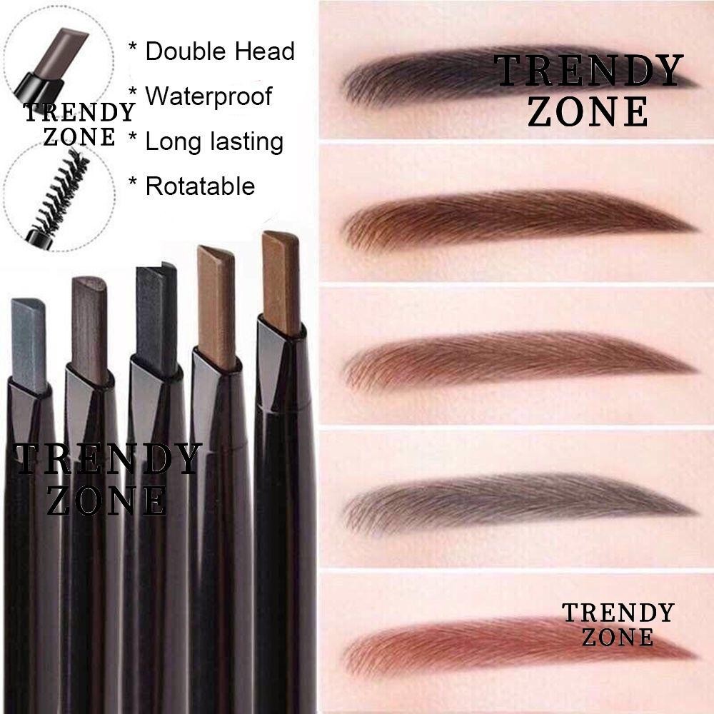 Trendyzone ดินสอเขียนคิ้ว แบบสองหัว หมุนได้ ติดทนนาน