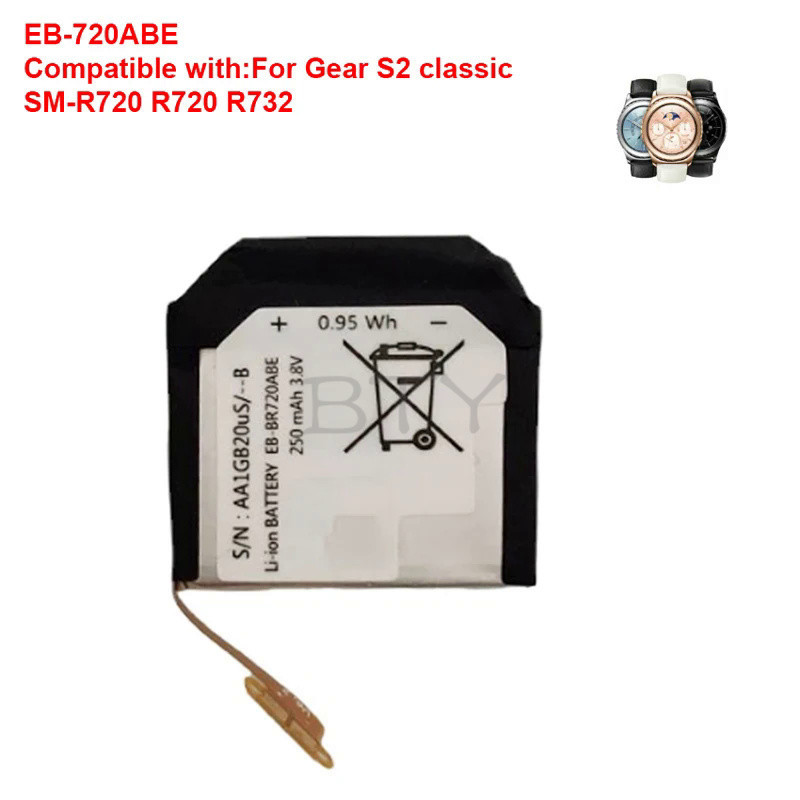 BTY EB-BR720ABE Battery Replacement For Gear S2 Classic,SM-R720,SM-R732,R7200,R720X,R732 Sport Watch