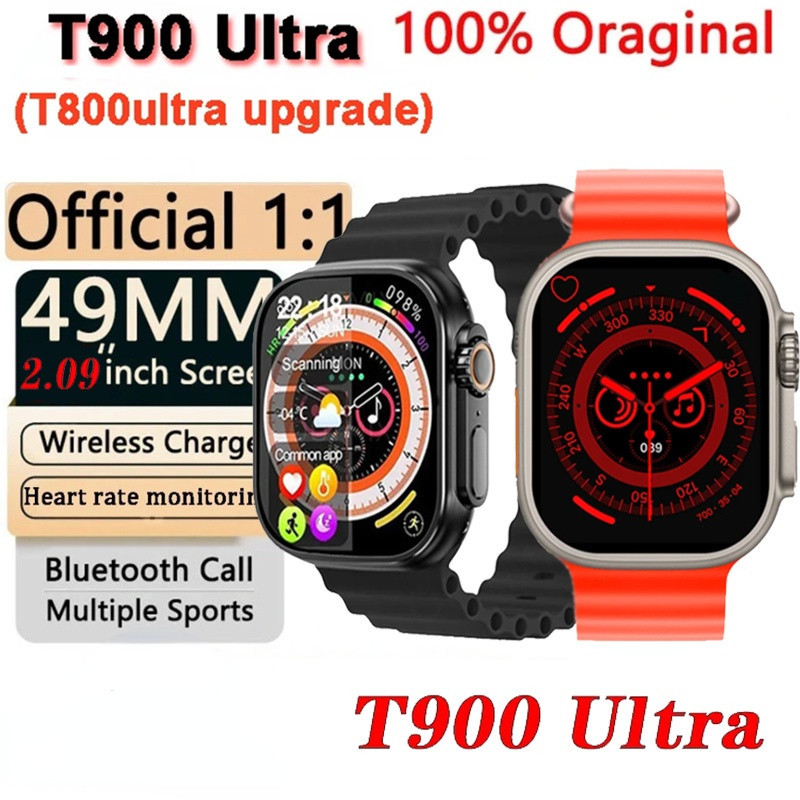 ใหม่ T900 Ultra Smart watch 1 : 1 Series 8 49 มม.ขนาดใหญ่ 2.09 นิ้วกีฬา Smartwatch สําหรับผู้หญิงกัน