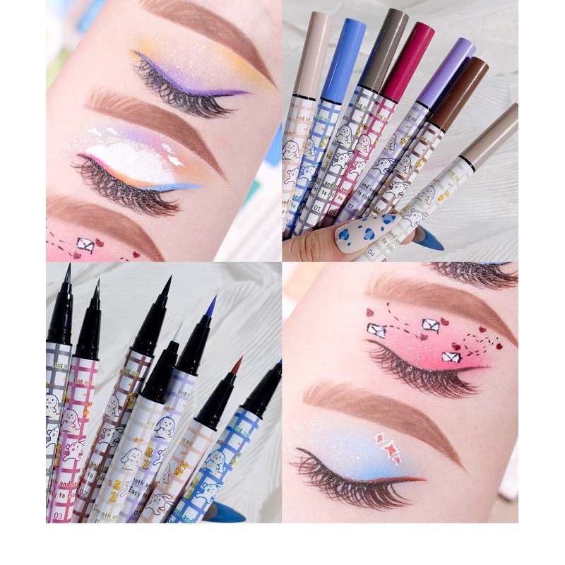 พร้อมส่ง อายไลน์เนอร์ อายไลเนอร์หัวเล็ก กันน้ำ แบบแฟนซีมีหลายสี