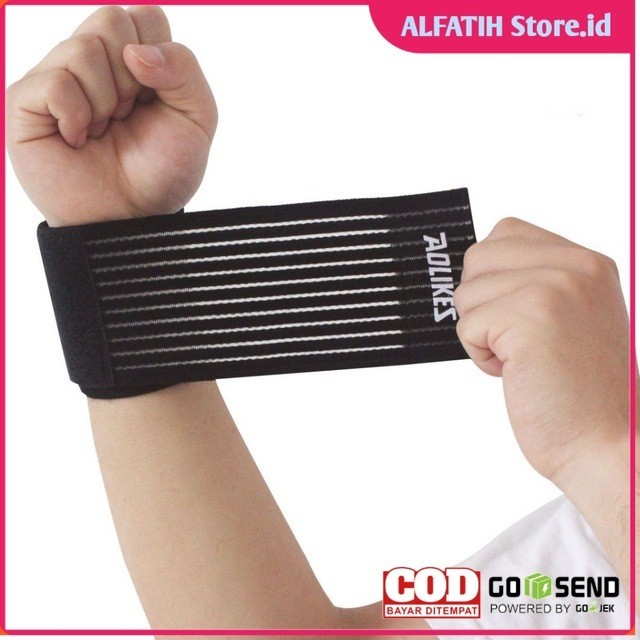 AOLIKES Wrist Support Fitness Sports Protector - 1526 - สีดํา - D2SE02BK