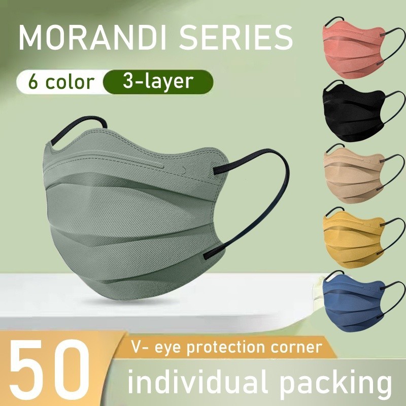 Morandi หน้ากากปิดตา รูปตัว V กระชับสัดส่วน ขนาดใหญ่ แบบใช้แล้วทิ้ง สําหรับผู้ใหญ่