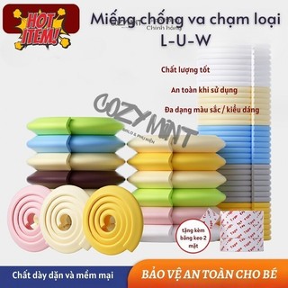 Xốp Cuộn Bọc Cạnh Bàn CozyMint Chống Va Đập, Che Bịt Cạnh Ghế, An Toàn Cho Bé, 2 Loại L-W