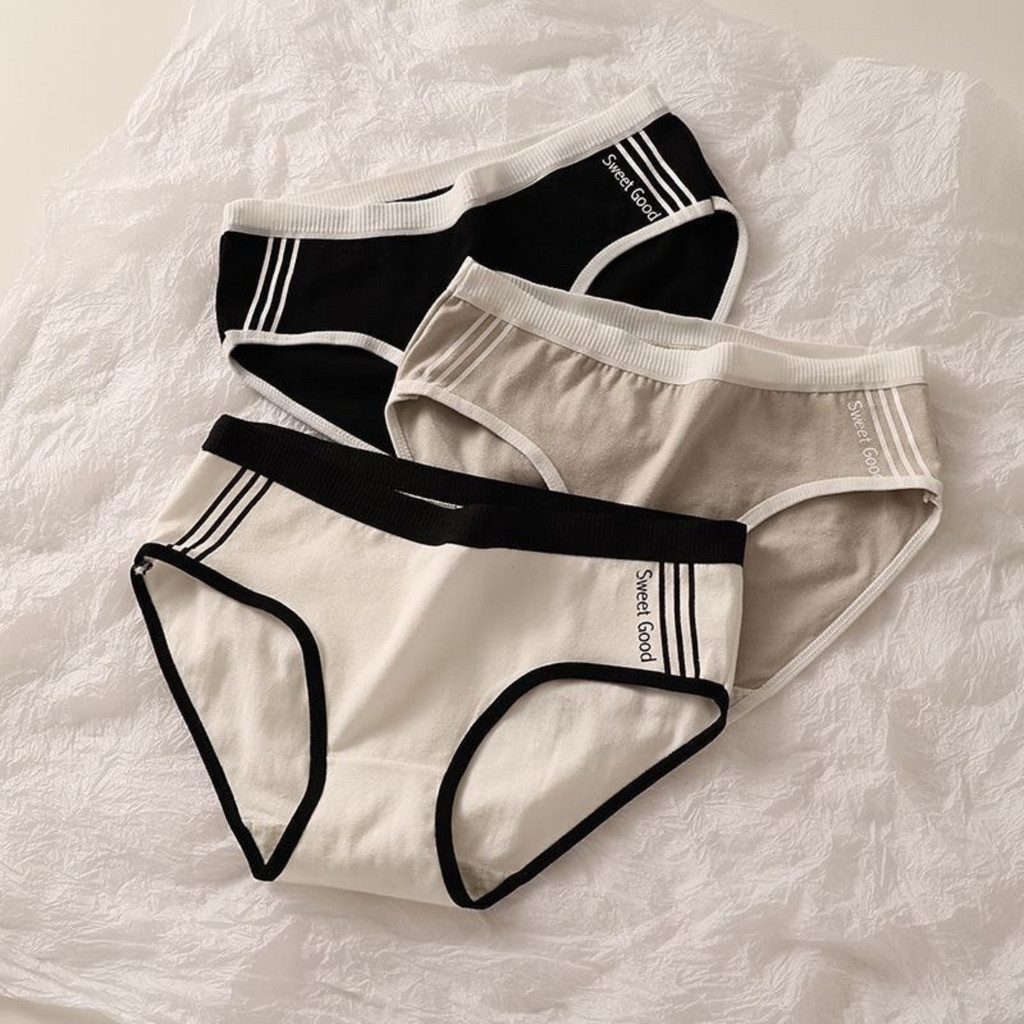 กางเกงในผู้หญิงน่ารัก กางเกงชั้นใน แฟชั่น ใส่สบายผ้านุ่ม ระบายอากาศได้ดี เป้าสองชั้น ไม่อับชื้น Size M-XL