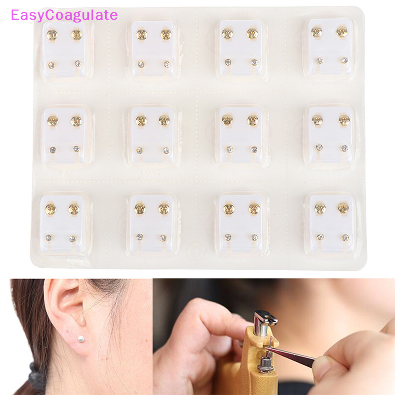 Eas 12 คู่ ต่างหู เครื่องมือผ่าตัด เหล็ก ต่างหู เครื่องประดับ Ate