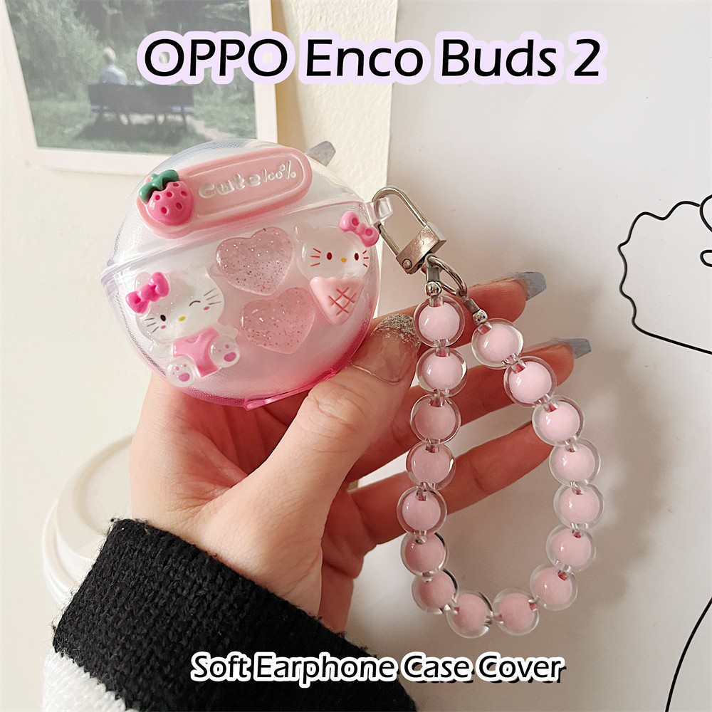 【พร้อมส่ง】เคสหูฟัง ซิลิโคนนิ่ม ลายดอกไม้ สีม่วง DIY สําหรับ OPPO Enco Buds 2