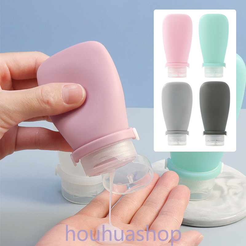 ขวดซิลิโคนเปล่า แบบนิ่ม แบบพกพา เติมได้ ขนาด 30 มล. 60 มล. 90 มล. สําหรับใส่โลชั่น เครื่องสําอาง เดินทาง