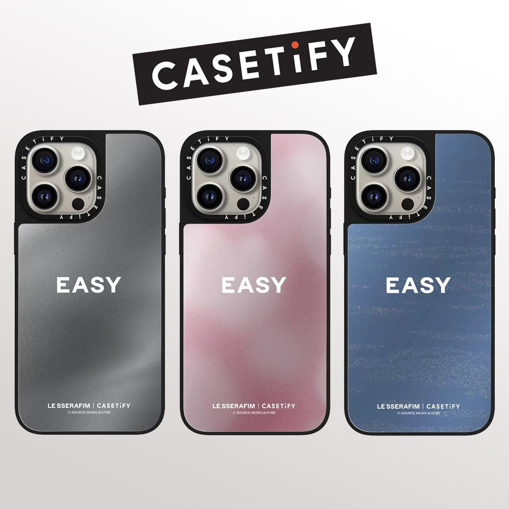 Drop proof CASETI เคสโทรศัพท์สําหรับ iPhone 15 15Pro plus 15promax 14pro 14promax 13promax พิมพ์ด้านข้างเคสแข็งเกาหลี EASY 12 12promax กรณี iPhone 11 กรณีคุณภาพสูง