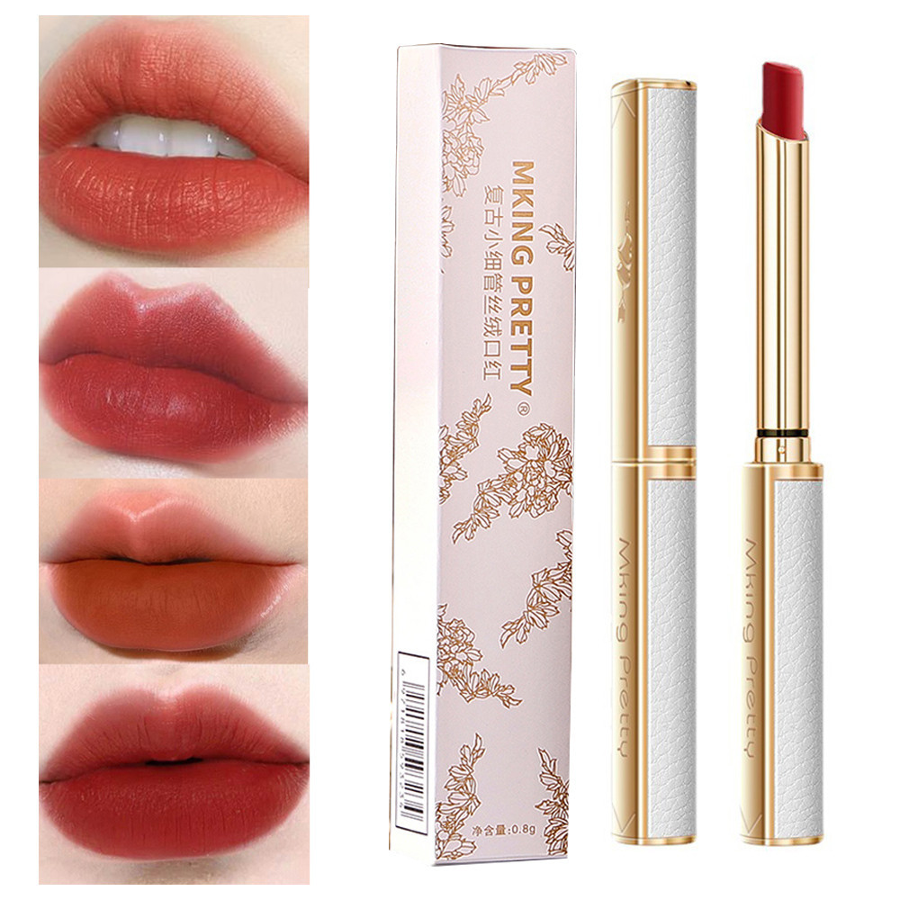 Hydrating Lipstick Gloss Velvet Moisturizing Long Lasting Smooth Retro แฟชั ่ น Natural Lip Balm