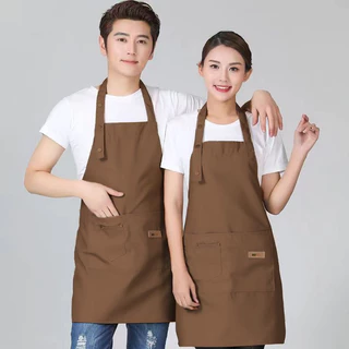 ผ้ากันเปื้อนเชฟ ผ้ากันเปื้อนทำอาหาร ผ้ากันเปื้อนครัว พร้อมกระเป๋า หนาป้องกัน / สิ่งสกปรก / กันน้ำ