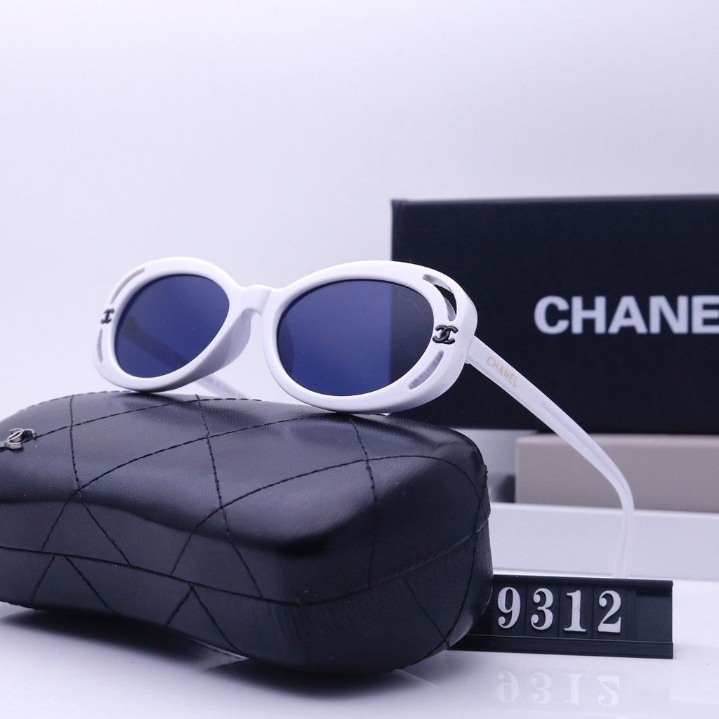 Chanel1 2024 Camellia Hollow Series แว่นตากันแดด กรอบวงรี ทรงกลม ขนาดเล็ก สําหรับผู้ชาย ผู้หญิง OX06 ZRLE