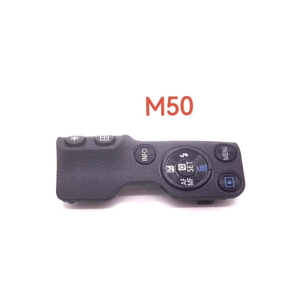 ใหม่ เคสยางปุ่มคีย์บอร์ด ด้านหลัง สีดํา สําหรับ Canon EOS M50 Kiss M EOS M50 Mark II