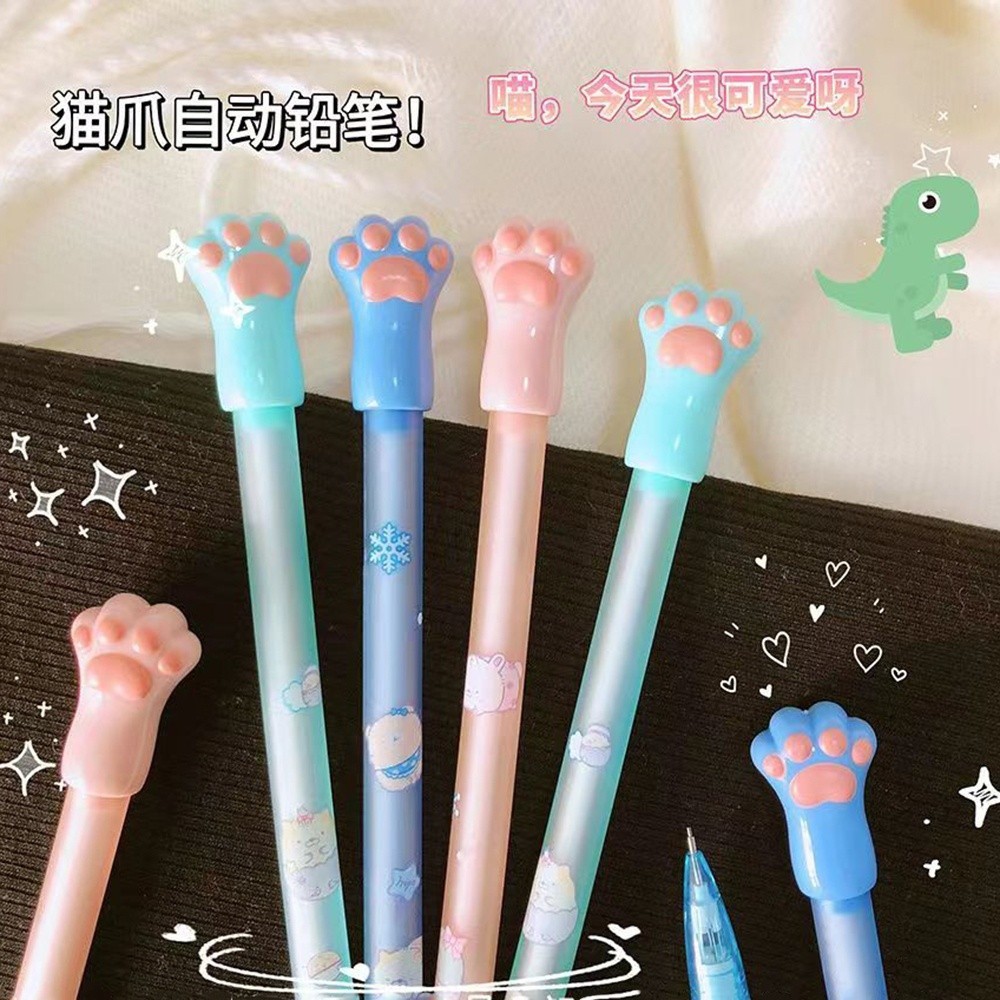 น่ารัก การ์ตูนแมวกรงเล็บดินสอนักเรียนดินสอกล 0,5 / 0,7มม