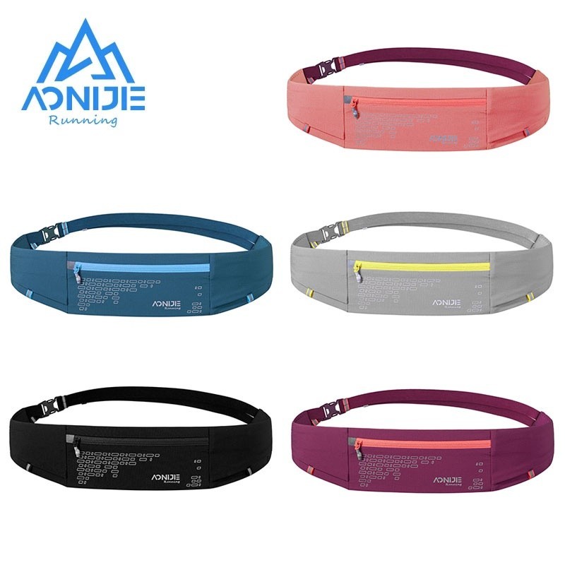 กระเป๋าคาดเอว New!!! AONIJIE  W8112 กระเป๋าคาดเอว บาง น้ําหนักเบา  สําหรับวิ่ง ฟิตเนส ยิม เดินป่า ส่