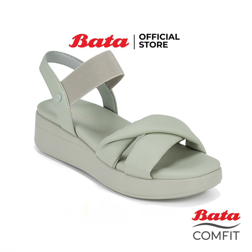Bata บาจา Comfit รองเท้ารัดส้นเพื่อสุขภาพ รองรับน้ำหนักเท้า สำหรับผู้หญิง รุ่น RELAXED- LITE  สีดำ 6017105 สีเทา 6017105