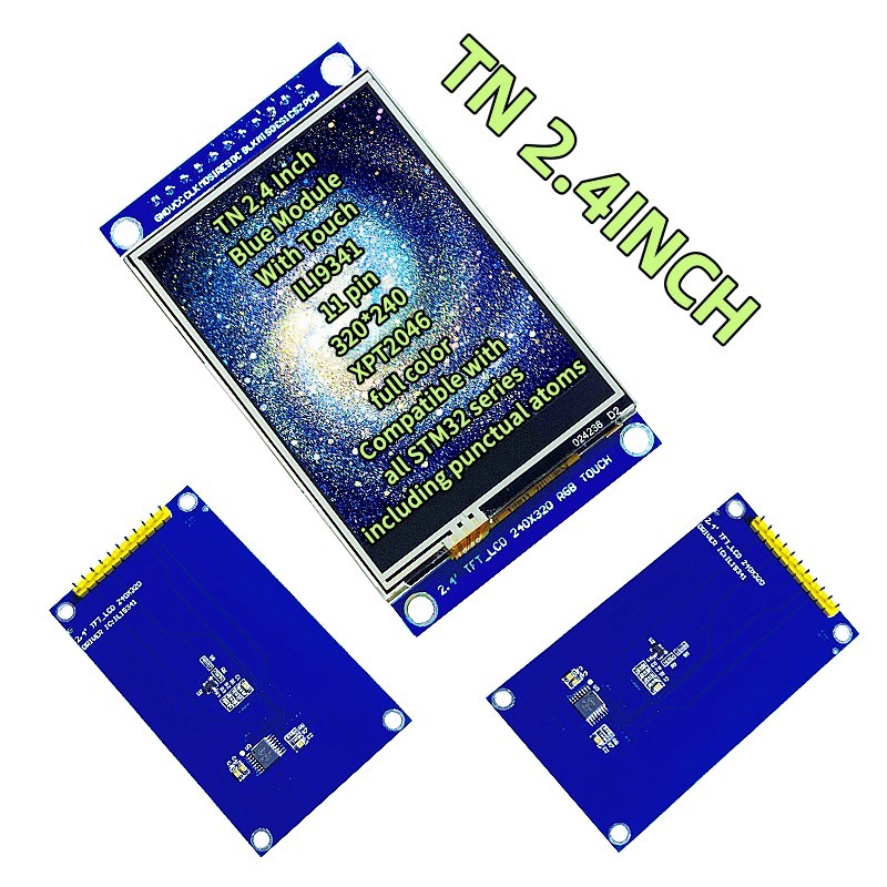 TN 2.4 Inch LCD With Blue pcbboard Touch 320*240 XPT2046 ILI9341 full color11pin 4 Wire SPI Interfac