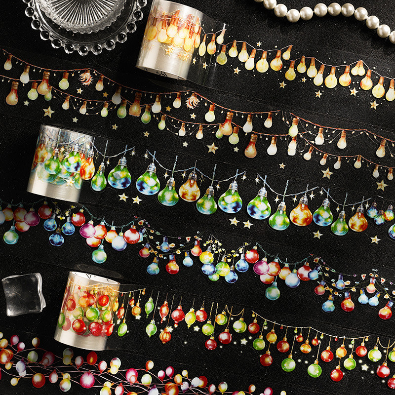 Journamm 50 มม.* 2 เมตรธีม PET เทปตกแต่ง Journaing กาว Masking เทป Scrapbooking Craft ไดอารี่เครื่องเขียน