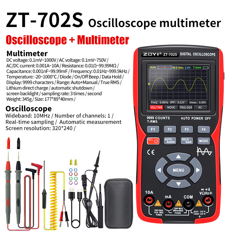 Zoyi Digital Oscilloscope มัลติมิเตอร์เครื่องทดสอบทรานซิสเตอร์ 50MHz Bandwidth 280MS Sampling Rate ราคา ถูกที่สุด ดีลบีเคเค แกลเลอรีภาพที่ 7
