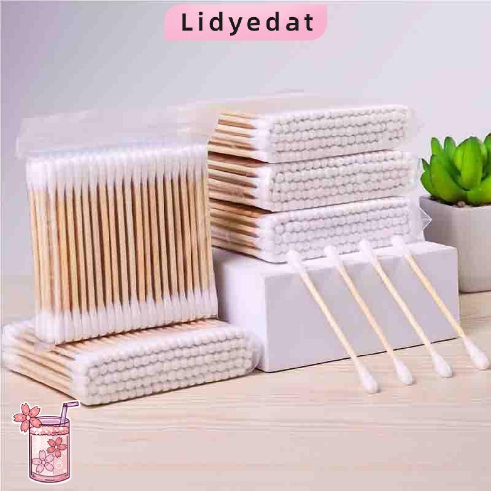 Lidyedat165 100 ชิ้นสําลี, สําลี 100% สําลีก้านปลายคู่, ไม้ปราศจากคลอรีนแบบใช้แล้วทิ้ง Hypoallergenic Q-Tip ทําความสะอาดทุกวัน