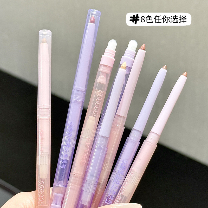 Gellas Double-Headed Lip Liner สีนู้ด Toot Lip Band Lip Brush Silky ไม่เลอะง่าย