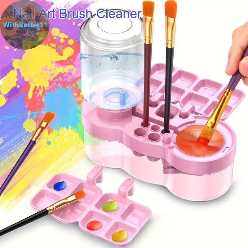 Better Nail Art Brush Washer with Drain Button Paint Brush Clean Automatic Water Circulation For Nail Art Brush TH