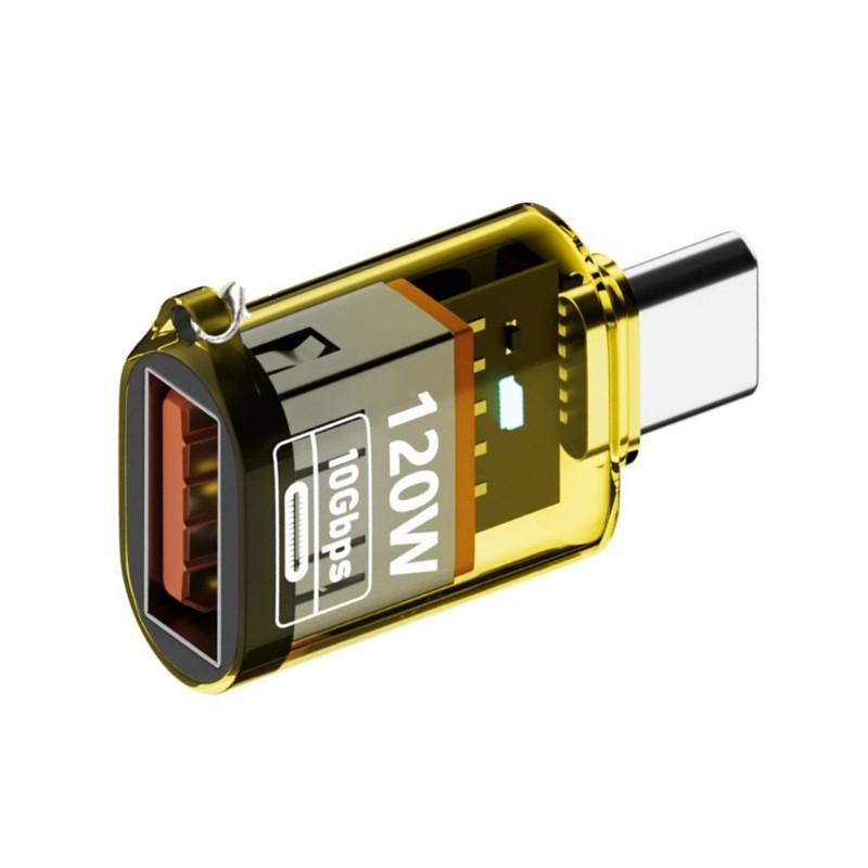 TOOLBOX Type-C ชายไปยัง USB A หญิงแปลงสนับสนุน PD 120W การถ่ายโอนข้อมูลการชาร์จ USB C Extender ตัวบ่งชี้ OTG A