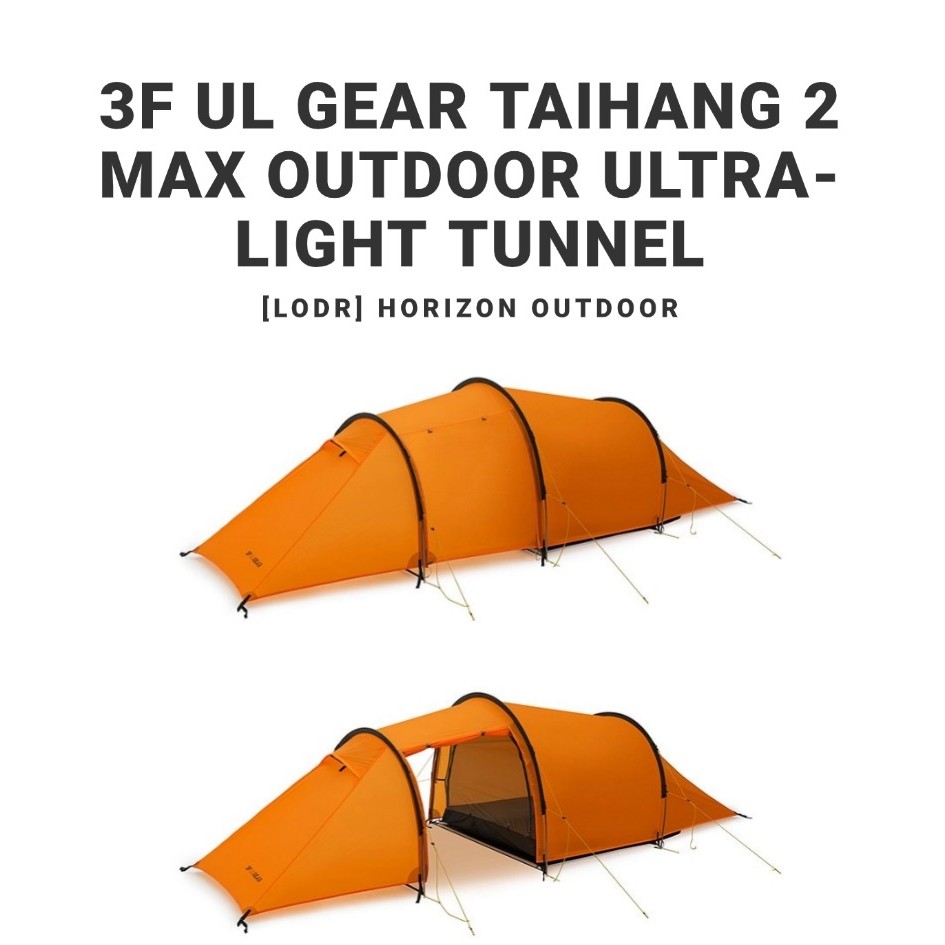 [LODR] 3F Ul Gear Taihang 2 MAX 2-Person Ultralight Tunnel Tent - Professional Gear for Hiking, Moun