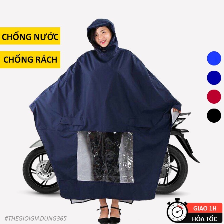 1-Person, 2-Person เสื้อกันฝนรถจักรยานยนต์ Batwing คุณภาพสูงฉีกขาดร่มกันน้ําพร้อมรูกระจก