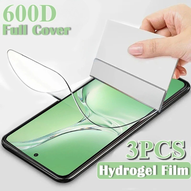 3 ชิ้น 600D HD Clear Soft Hydrogel ฟิล์ม Anti-Blue Light กันฝุ่นโทรศัพท์ป้องกันหน้าจอสําหรับ Oppo K1