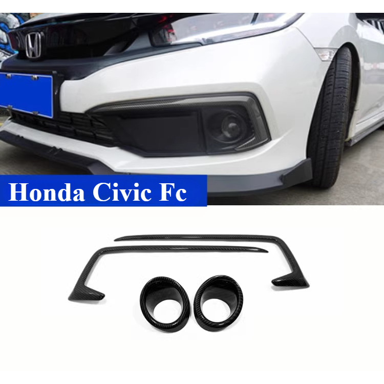Honda Civic Fc 2016-2020 ฝาครอบไฟตัดหมอกไฟตัดหมอกเปลือกตาคิ้วตัดฝาครอบ
