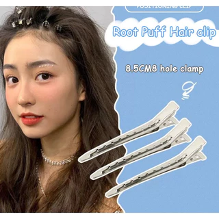 O1193 ❤️1 บาท กิ๊บปากเป็ดติดผม สีเงินโลหะ ช่วยเก็บไรผม สไตล์เกาหลีเรียบง่าย นักเรียนสำหรับผู้หญิง ราคาต่อชิ้น