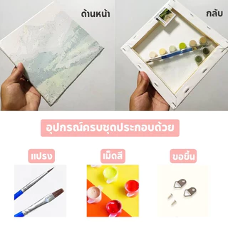 ภาพระบายสีตามตัวเลข 20X20ซม sanrio คุโรมิ/kuromi/kitty ชุดระบายสี วาดภาพระบายสี ฝึกสมาธิ DIY จิตรกรรม