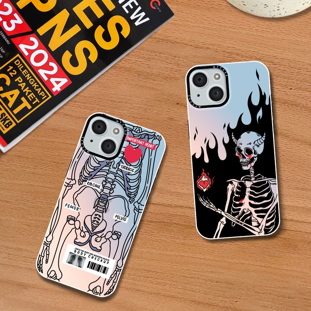 So Cool Ctscan และ Skull Hologram พิมพ์กรณี oppo a3 nfc a3x a55 4g a15 a16k a18 a16e a17 a17k a1k re