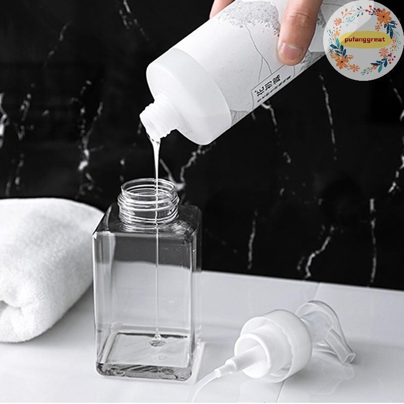 Pufanggreat 250/450ml โฟมขนาดใหญ่ขวดปั๊มพลาสติก Mini สบู่เปล่าขวดรีฟิลสําหรับขวดแชมพูสําหรับเดินทาง TH
