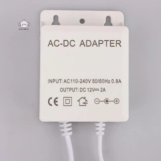 {maybest} AC/ 12V 2A 2000ma กล้องวงจรปิดแหล่งจ่ายไฟ adaptor กันน้ํากลางแจ้ง EU US Plug Adapter Charger สําหรับกล้องวงจรปิดกล้องวิดีโอ {TH}