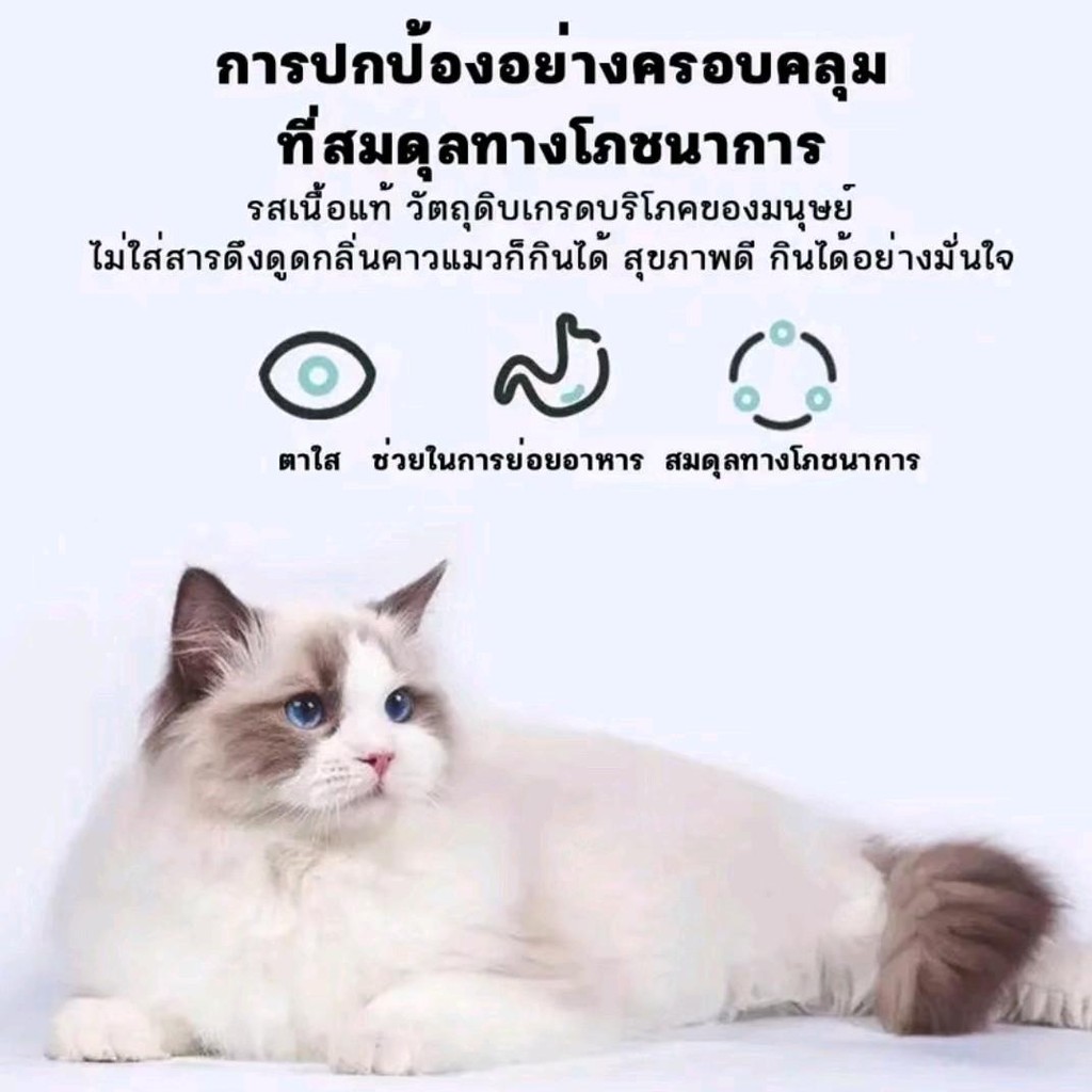 [ แพ็ค 50 ซอง ] ขนมแมวเลีย อาหารเปียก อาหารเสริม แคลเซียม 15 กรัม มี 4 รสชาติ - รูปที่ 5