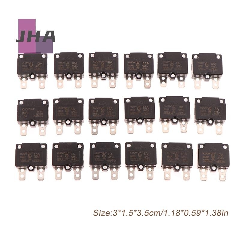 [JHA] 1pc ใหม่ 88AR 3A 4A 5A 7A 8A 10A 15A 20A 25A รีเซ็ตอัตโนมัติ Circuit Breaker Over Current Protector ใหม่