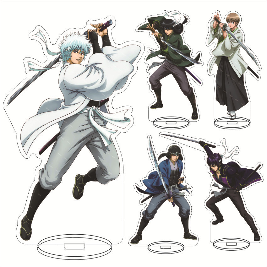 Gintama เครื่องประดับอะคริลิค Shinsuke Takasugi Shinsuke Sakata Gintama Kotaro Kagura เครื่องประดับอะคริลิค