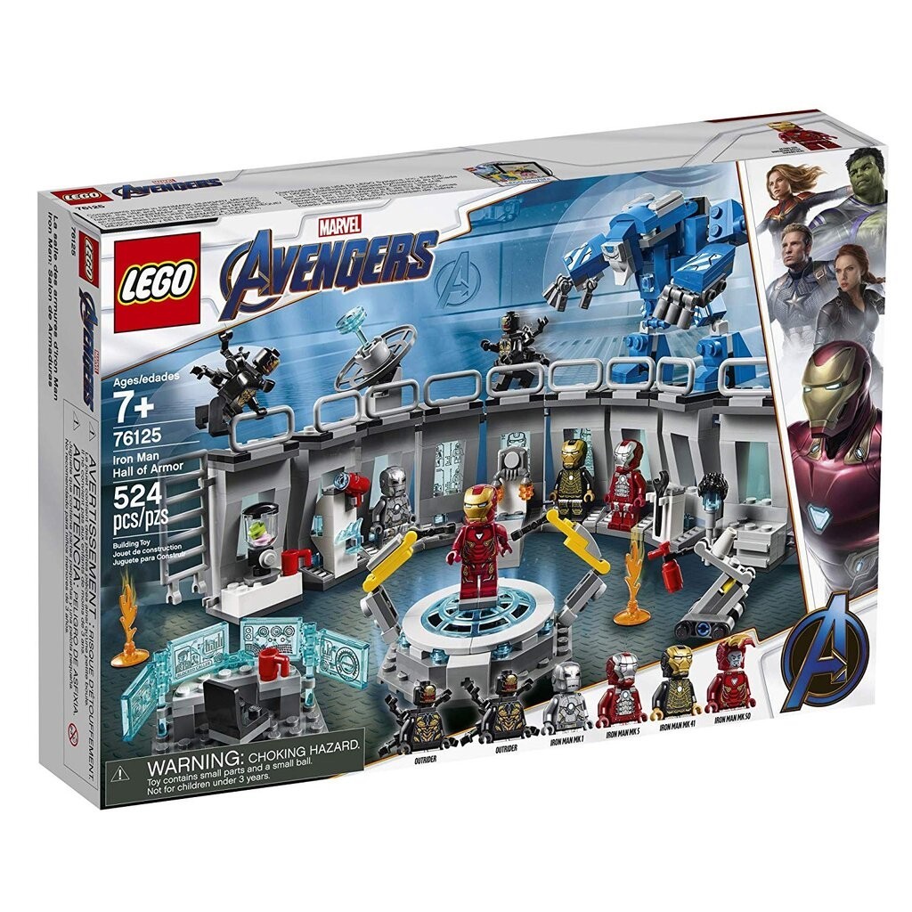 LEGO ตัวต่อเสริมทักษะ Marvel Avengers End Game Iron Man : Hall of Armor รุ่น 76125