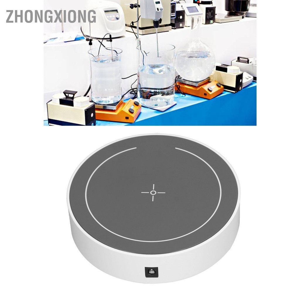 ZhongXiong เครื่องกวนแม่เหล็ก 3W 1L 200 ถึง 1800RPM ลูกบิดควบคุมห้องปฏิบัติการเครื่องผสมของเหลวแม่เหล็ก AC100‑240V