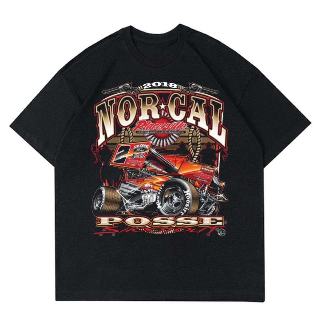 ใหม่  ลาย Nascar NORCAL VINTAGE |  BLACK NASCAR NORCAL | เสื้อเชิ้ต ลายรถแข่ง