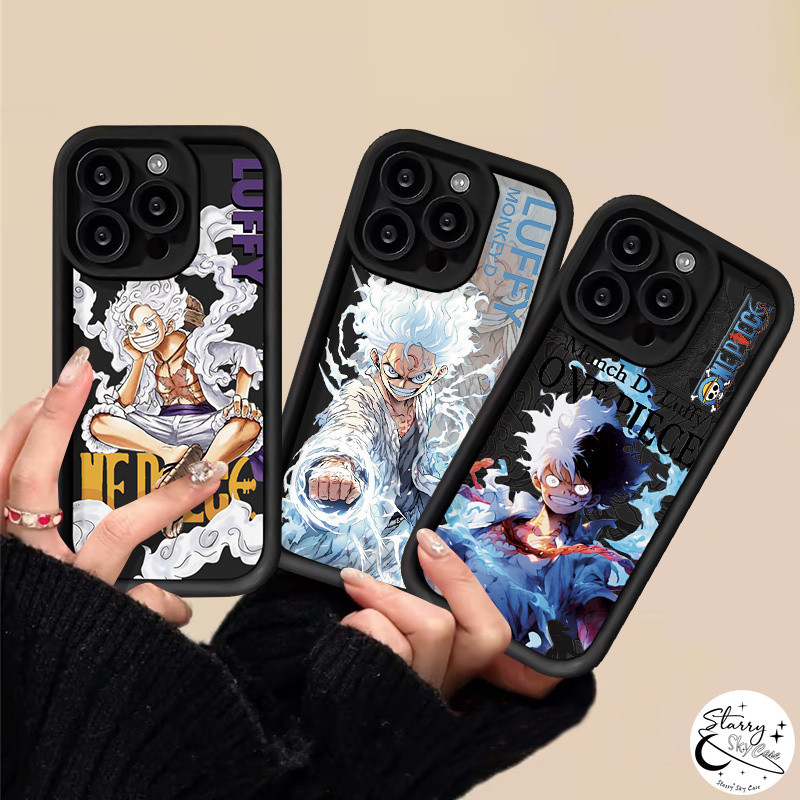 MATA Cool การ์ตูน Luffy Soft Angel Eyes Graffiti สําหรับ Redmi 9C 12C 11A A1 10A A2 9C NFC 9A 10 12 